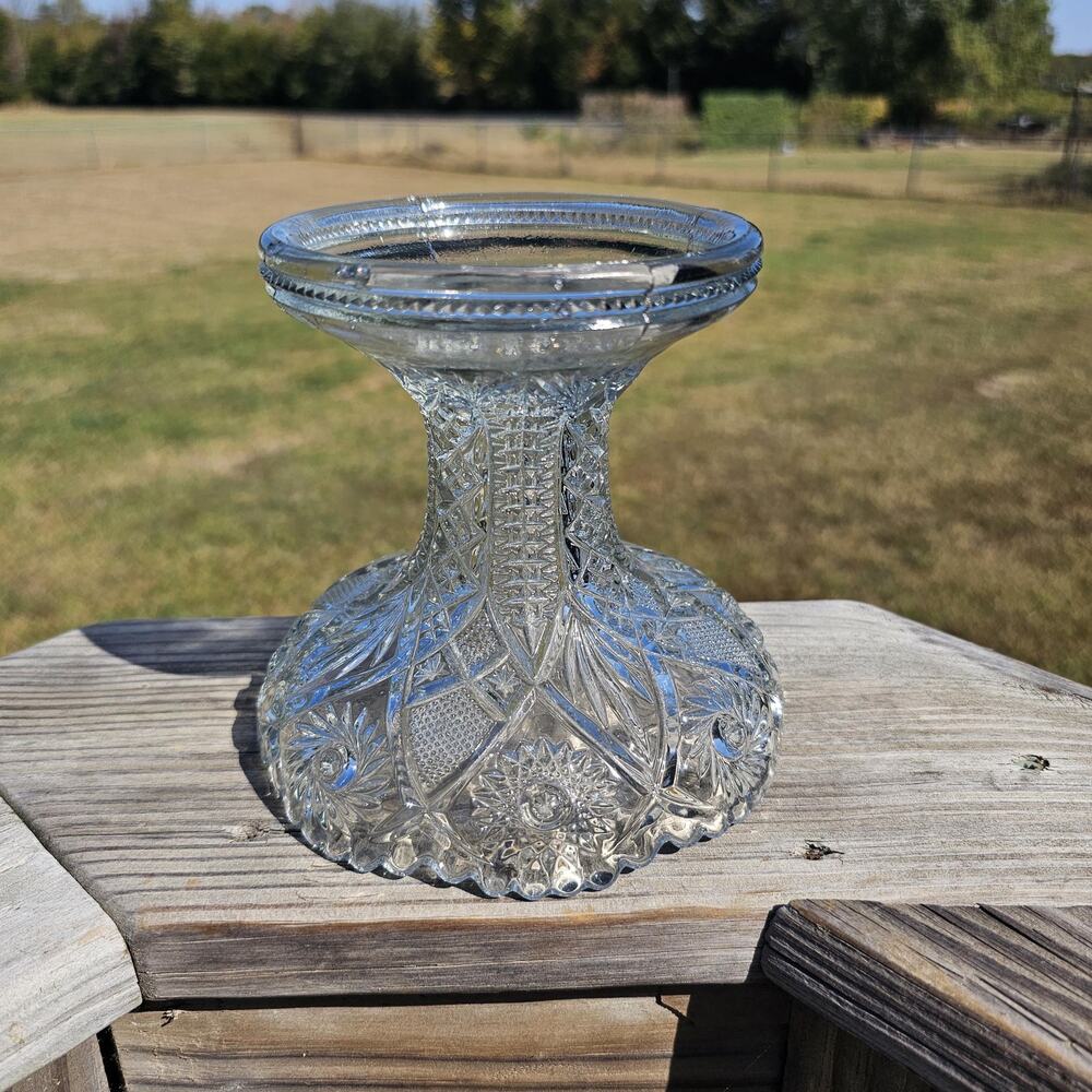 Vintage/Antique Imperial Glass Company EAPG Twins Curve Fruit Bowl Stand ONLY